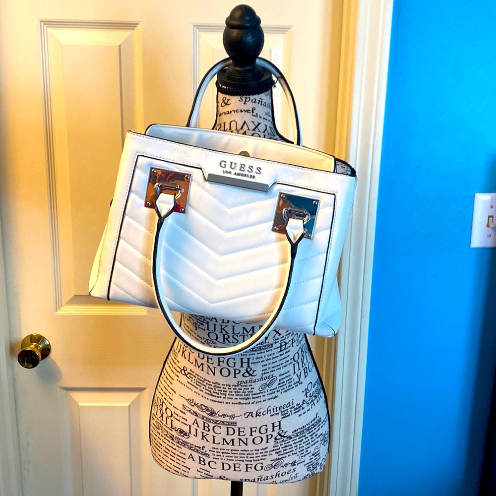 White Guess purse